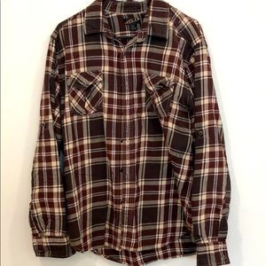 LAST CALL Helix | Red Flannel Button Up Shirt
